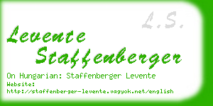 levente staffenberger business card